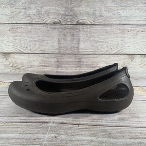 Crocs Kadee Womens Size 6 Flat Brown Slip-on Comfort Shoes